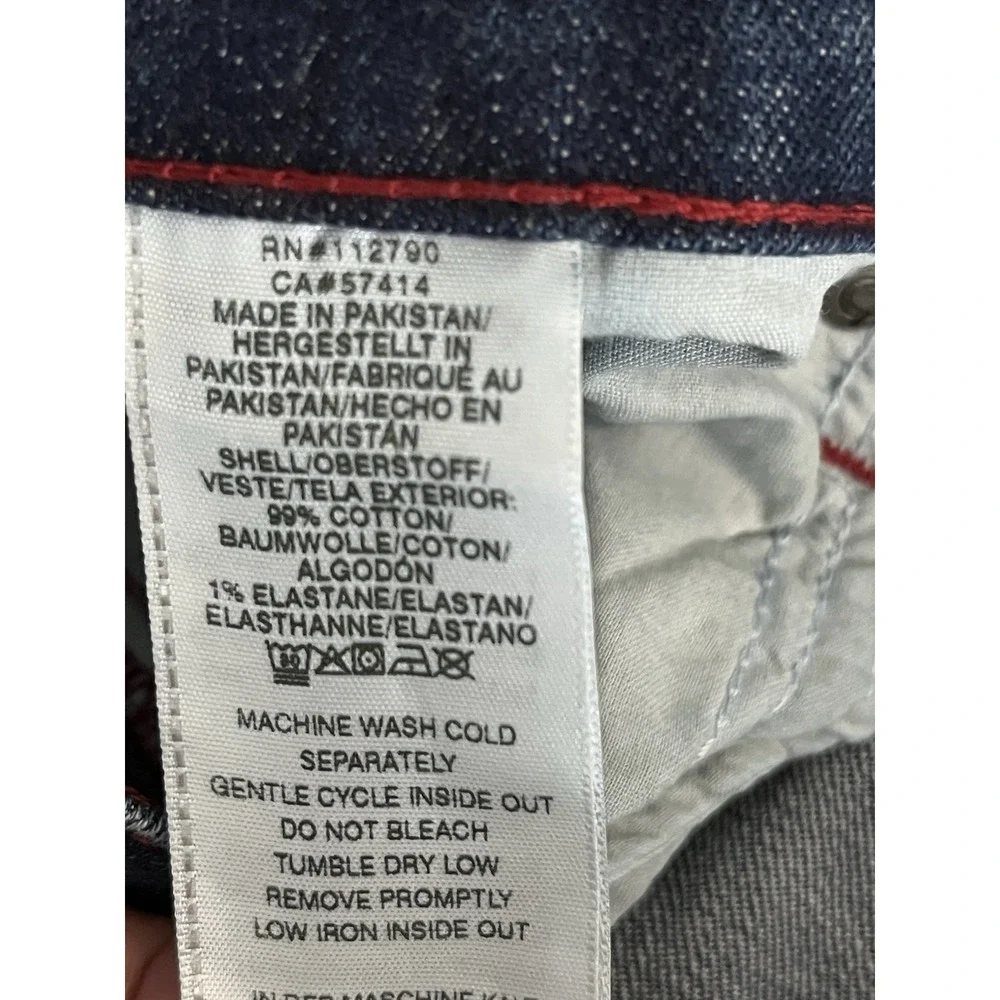 True Religion NWT Geno Relaxed Slim Jeans Men's 38 Distressed‎ Medium Wash Flap